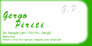gergo piriti business card